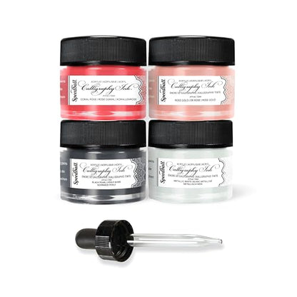 Speedball Acrylic Calligraphy Metallic Ink 5 Piece Set