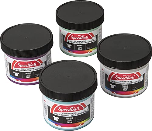 Speedball Fabric Screen Printing Ink, Special Edition Colors, 4-Ounce (4-Pack), Energy Surge