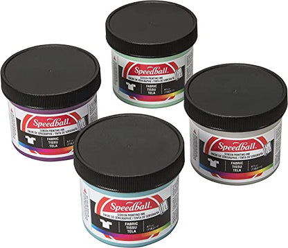 Speedball Fabric Screen Printing Ink, Special Edition Colors, 4-Ounce (4-Pack), Energy Surge