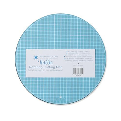 Missouri Star 16" Rotating Self-Healing Cutting Mat – 360° Swivel Quilting Mat for Layer Cakes, Trimming, Squaring & Fussy Cutting