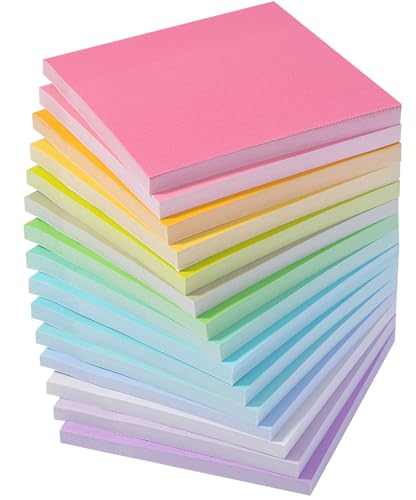 Mr. Pen- Sticky Notes, 3"x3", 15 Pads, 675 Sheets, Pastel Colors