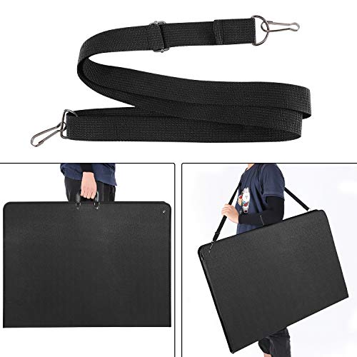 Professional Art Portfolio Case - 24 x 36 Inches - Light Weight & Durable - Shoulder Strap & Handle Options - Three Inside Pockets - Water Resistant - Documents Posters Monitors