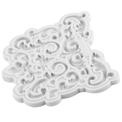 Baroque Polymer Clay Molds Baroque Scroll Relief Silicone Mold | Filigree Mold DIY Crafts Epoxy Resin Casting Polymer Clay Tools Craft Air Dry Jewelry Making - color: Style M