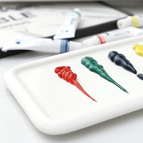 Ceramic Mixing Tray Watercolor Art Palette White Paint Palette Oil Painting Tray Studio Painting Palette Artist Paint Tray