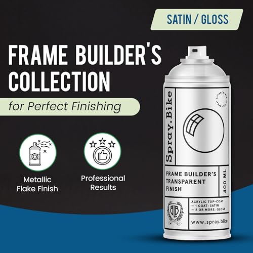 Spray.Bike Frame Builder's Transparent Finish - Clear Gloss | Protective Satin/Gloss Finish Spray for Steel, Aluminum, Carbon | Weatherproof Finishing Coat, 400ml - color: Clear - Gloss Finish