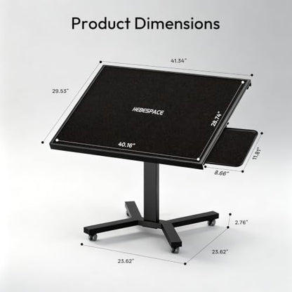 2000 Pieces Jigsaw Puzzle Table with Drawers & Legs, 41.34"x29.53" Metal Adult Puzzle Table (Stability Tested & Ergonomic), Adjustable Height & Tilt Angle, Wooden Puzzle Board with Wheels & Cover - color: Black（2000pcs）