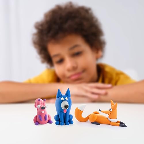 HEY CLAY Forest Animals - Claymate Hog - Air Dry Clay Kit 3 cans and Sculpting Tools with Fun Interactive Instructions App - color: Hog