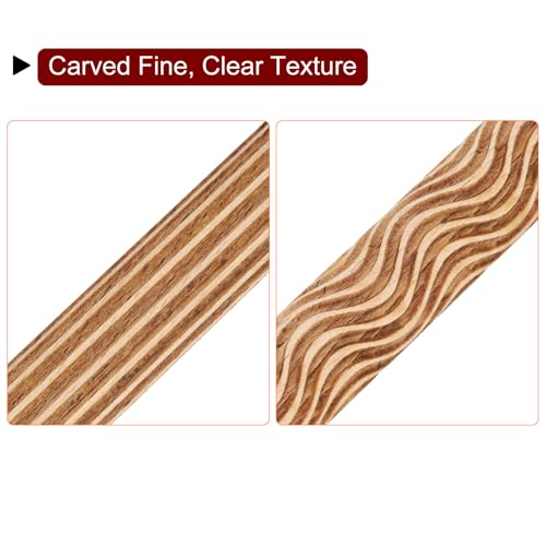 HARFINGTON 2pcs Wood Clay Roller 4" Straight Lines Curved Lines Pattern Rolling Pins Wood Rollers Pottery Tools Wood Grain Texture Rollers for Clay Baking Dough Playdough DIY - style: Straight Lines + Curved Lines