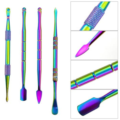 4 Pack Stainless Steel Wax Carving Tools Set Double-Ended for Clay | Double-ended stainless steel wax carving & clay sculpting tools. Ideal for pottery modeling, shaping, craft projects.