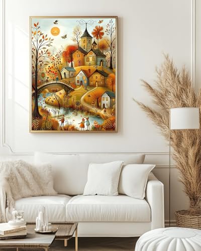 Fall Landscape Diamond Art Kits for Adults, Autumn Diamond Art 12X16 Inch - color: Landscape 10