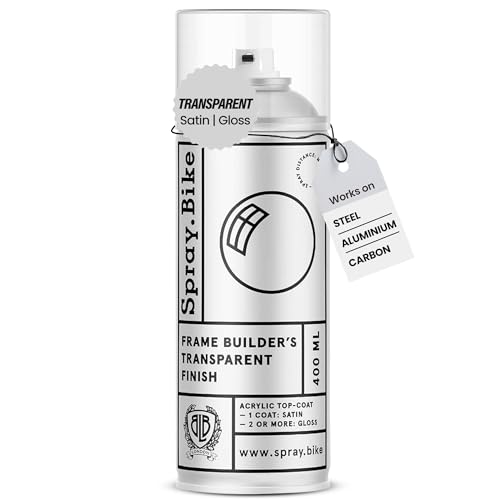 Spray.Bike Frame Builder's Transparent Finish - Clear Gloss | Protective Satin/Gloss Finish Spray for Steel, Aluminum, Carbon | Weatherproof Finishing Coat, 400ml - color: Clear - Gloss Finish