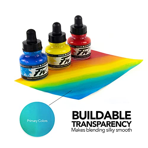 Daler-Rowney FW Acrylic Artists Ink, 1 oz, Rowney Blue (160029119)