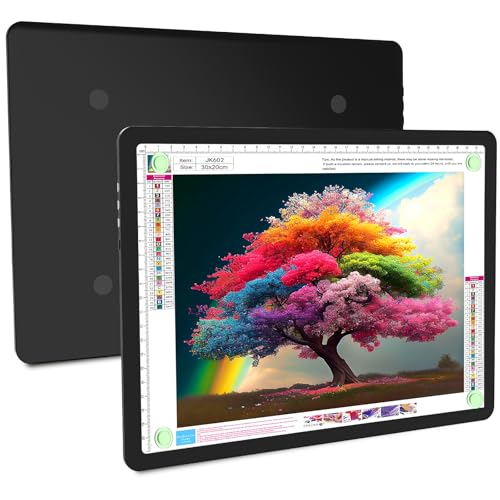 Elice Rechargeable A4 Light Pad for Diamond Painting, Magnetic LED Light Board with Physical Button, Super Bright Diamond Art Light Pad, Ultra-Thin Light Box for Tracing, Weeding Vinyl, Artists -Black - color: Black, size: A4 without Carry Bag