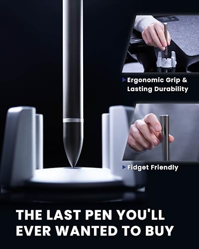 novium Hoverpen - Luxury Pen for Men & Women, Dark Gray - color: Dark Grey