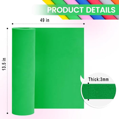Do²ping Green Eva Foam Sheets Roll, 3mm EVA Craft Foam 49''x13.5'' High Density 86kg/m3 for Halloween Cosplay DIY - color: Green, size: Thickness 3mm