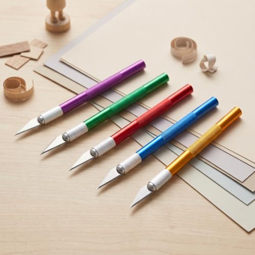 20 Pack Exacto Knife, Aluminum, Precision Knives, 5 Colors