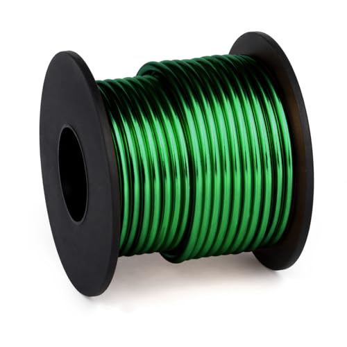 32.8FT 8 Gauge Bendable Green Aluminum Craft Wire for Jewelry Making Craft | 3mm Thick Soft Metal Sculpting Aluminum Armature Wire Roll Bulk for DIY Craft - color: Green, size: 8 Gauge