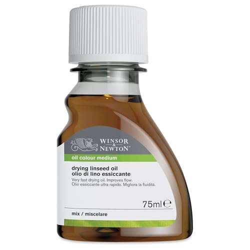 Winsor & Newton Sansodor Drying Linseed Oil, 75ml (2.5oz) Bottle | Faster-drying linseed oil formulation blended with low-odor solvent to improve flow and gloss cleanly. - color: Drying Linseed Oil, style: 2.5-oz Bottle