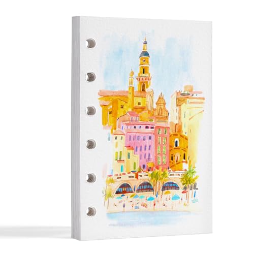 Fuumuui Watercolor Sketchbook Paper Refill - 20 Sheets 140 LB (300 GSM) Cold Pressed, Acid-Free Cotton Paper for Painting, Drawing, Art Journaling, Sketchbook As Travel Notebook - 3.23 x 4.9 inches - size: 2.23 x 4.9 inches