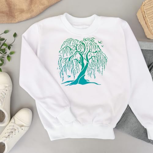 Willow Tree Stencil for Painting on Wall 11.8 x 11.8 Inch Reusable Plastic Craft Stencil for Painting on Wood Fabric Furniture, DIY Home Decor Stencils | 11.8" x 11.8" Plastic Craft Stencil, Willow Tree Wall Stencil, DIY Home Decor Template for Wood Fabri