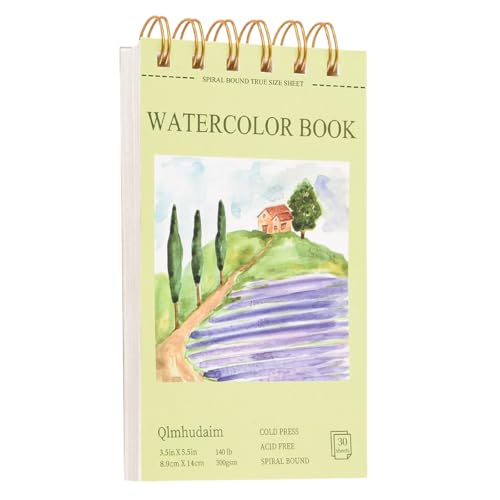 Qlmhudaim Watercolor Paper Pad 3.5x5.5 Inch | 30 Sheets - size: 3.5”×5.5“