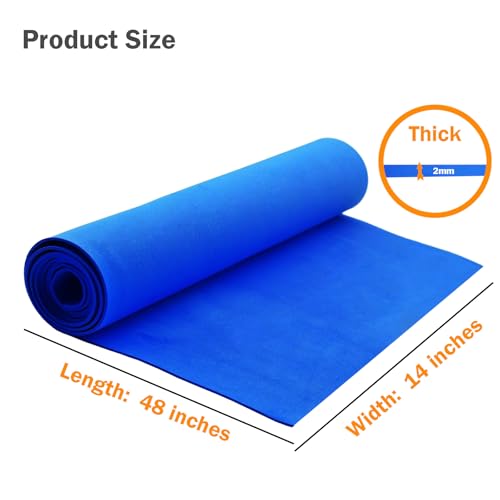 EVA Foam Roll | High Density 85kg/m3 | 2mm Thick | 48"x14" | Ideal for Cosplay, Crafts, DIY Projects (Blue 2pcs) - color: Blue 2pcs