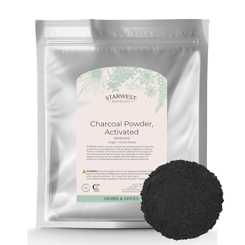 Starwest Botanicals Activated Hardwood Charcoal Powder - Bulk 1 lb Bag | Use for Teeth Whitening, Face Masks, Skin Care, & Cleaning, Food Grade as a Processing Aid, Certified Kosher - size: 16 Ounce (Pack of 1)