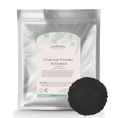 Starwest Botanicals Activated Hardwood Charcoal Powder - Bulk 1 lb Bag | Use for Teeth Whitening, Face Masks, Skin Care, & Cleaning, Food Grade as a Processing Aid, Certified Kosher - size: 16 Ounce (Pack of 1)