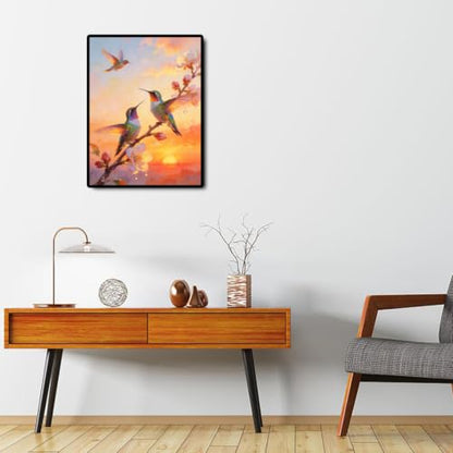 Muzagroo Art 5D Diamond Paintings Kits for Adults Round Full Drill Hummingbird Diamonds Art Kits for Beginners Diamond Art Paintings Gem Art Kits Diamond Dots Kits 30x40cm (Hummingbird) - color: Hummingbird