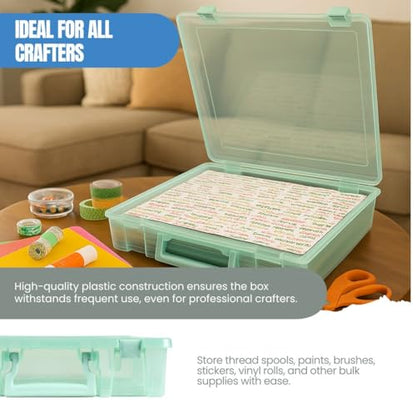 ArtBin 6955RJ Super Satchel 1-Compartment Box, Art & Craft Organizer, 1-Pack, Translucent Mint - color: Mint, size: 1 Pack