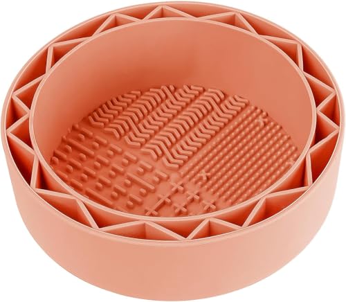 Pen Brush Washer, Watercolor Brush Cleaner, Silicone Brushs Bowl Clean, Brushs Holder Cleaner, Watercolor Painting Water Cup for Acrylic Oil Painti (1Pcs Orange) - color: Orange