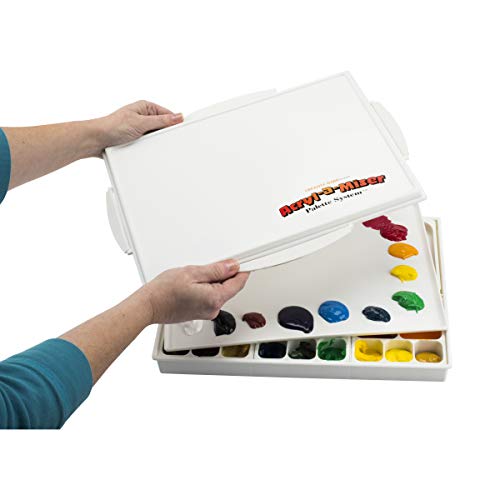 Acryl-A-Miser Artist Airtight Acrylic Palette for Saving Paint - Leak Proof, Multi Purpose, 21 Compartments