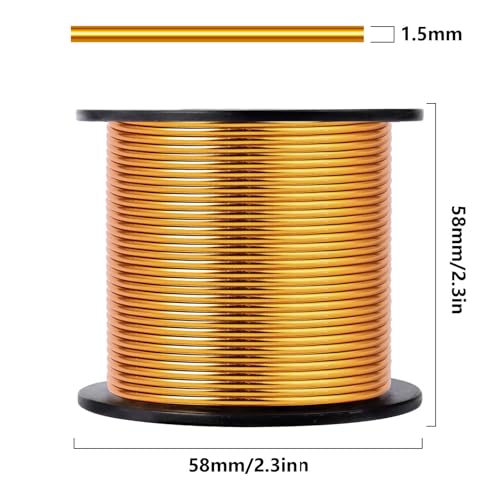 75FT 16 Gauge Bendable Dark Gold Aluminum Craft Wire for DIY Jewelry Making | 1.5mm Thick Soft Metal Sculpting Aluminum Armature Wire Roll Bulk for DIY Craft - color: Dark Gold, size: 16 Gauge