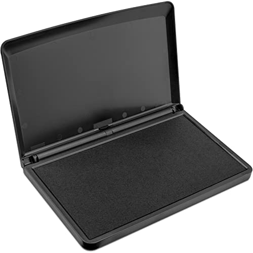 MaxMark Large Premium Black Ink Stamp Pad - 3.5" x 6.25" - Quality Felt Pad - color: Black, size: 3.5" x 6.25"