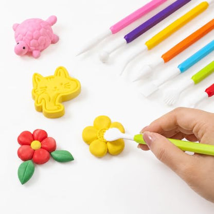 18 PCS Modeling Clay Tools, Double-Ended Air Dry Clay Sculpting Tools Polymer Clays Tool Kit for Beginners Professional Modeling Shaping Dotting Carving Pottery DIY Craft Projects