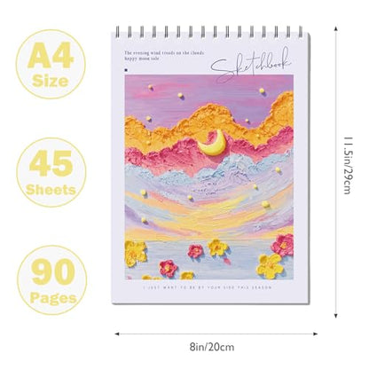 EOREA Purple Spiral Bound Sketch Pad Coloring Book 8x11 - color: Purple