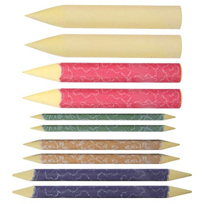 EXCEART 10Pcs Blending Stumps Drawing Tools Rice Paper Colorful Art Blenders Tortillions Stumps Artist Sketch Drawing Tools