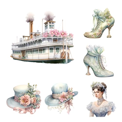 XERE 114 Pcs Pastel Victorian Era Scrapbook Stickers Set, Aesthetic Sticker for Scrapbooking and Journaling, Junk Journal Supplies, Bullet Journals Materials, Planner Arts Craft Collage Supplies - color: Pastel