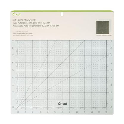 Cricut Self Healing Cutting Mat - Mat for use with TrueControl Knife, Rotary Cutter, Craft Knife, Xacto Knife - 12" x 12" [Blue]