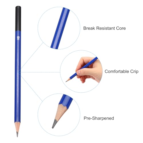 PATIKIL HB Drawing Pencils for Sketching, 6PCS Sketch Pencils for Drawing Art Pencils Graphite Wood Pre-sharpened for Drawing Sketching Artists, HB Pencils - size: 1 Count (Pack of 1), style: HB