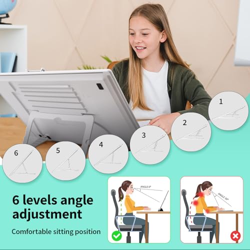 A3 Light Pad for Diamond Painting - Rechargeable Tracing Light Box with Stand, 3 Colours Stepless Dimmable 6 Levels Brightness Light Board, Battery Powered Portable Light Pad for Weeding Vinyl(White) - style: A3 Rechargeable(White)