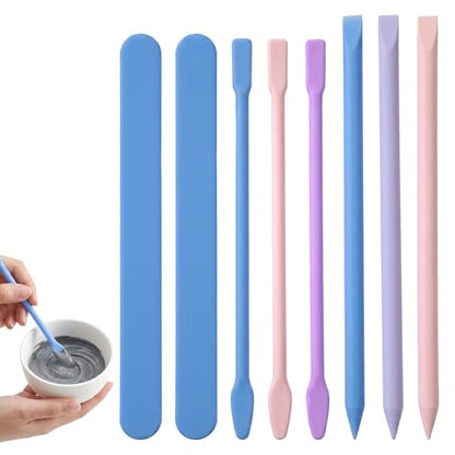 8PCS Silicone Stir Sticks Resin Tools, Reusable Mixing Sticks Silicone Stick for for Liquid, Facial Mask, Glitter Cups, Epoxy, Molds & DIY Crafts