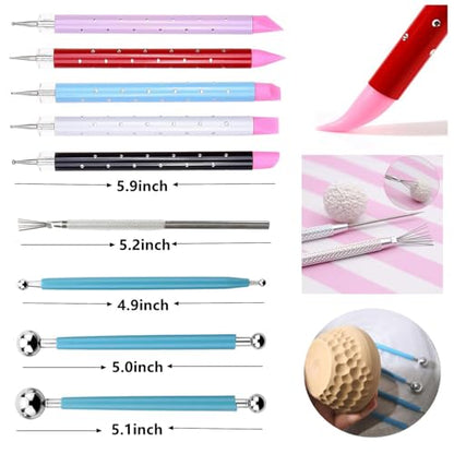 Artzuvs Clay Sculpting Tools 28pcs Polymer Pottery Modeling Tools Set for Ceramic Club Crafts,Carving,Sculpture,Shaping, Hobbyists,Artists,Expert