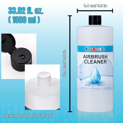 FansArriche Airbrush Cleaner, 33.82 fl oz Air Brush Cleaning Solution - size: 33.82 Fl Oz (Pack of 1)