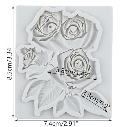 Rose Silicone Molds Rose Flower Polymer Clay Mold - color: Style M