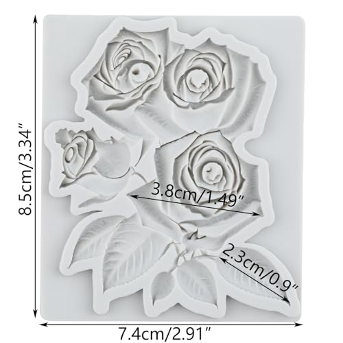 Rose Silicone Molds Rose Flower Polymer Clay Mold - color: Style M