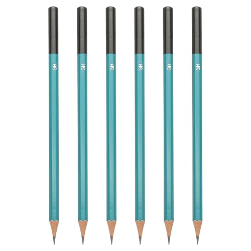 PATIKIL 3H Drawing Pencils for Sketching, 6PCS Sketch Pencils for Drawing Art Pencils Graphite Wood Pre-sharpened for Drawing Sketching Artist, Hexagonal, Black Refill, Green/Black Pole - style: 3H