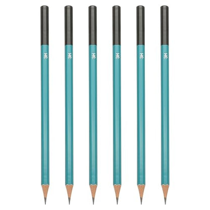 PATIKIL 3H Drawing Pencils for Sketching, 6PCS Sketch Pencils for Drawing Art Pencils Graphite Wood Pre-sharpened for Drawing Sketching Artist, Hexagonal, Black Refill, Green/Black Pole - style: 3H