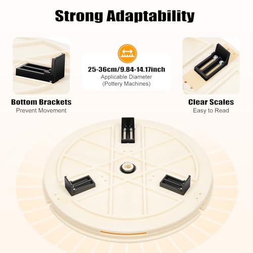 Pottery Machine Turntable Clamp, Detachable Ceramic Pottery Trimming Tool Set, Adjustable Ceramic Art Spinner Repair Tool for Beginners and Professionals