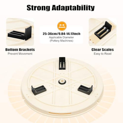 Pottery Machine Turntable Clamp, Detachable Ceramic Pottery Trimming Tool Set, Adjustable Ceramic Art Spinner Repair Tool for Beginners and Professionals